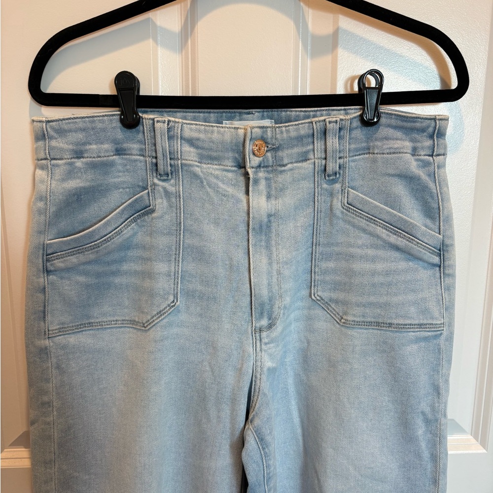 PAIGE Anessa High-Rise Wide Leg Women’s Jeans in Suki Distressed - Size 32P - Picture 6 of 15